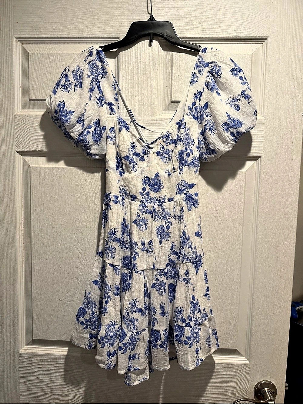 Windsor Floral Mini Dress White & Blue